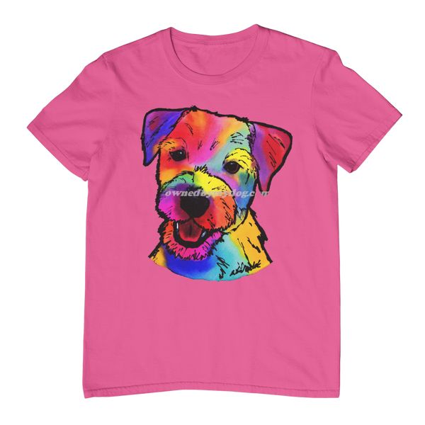 border terrier shirt pink 600