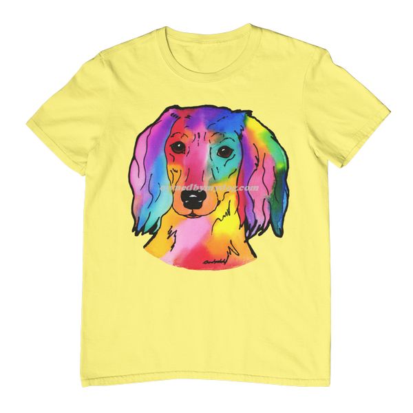 dachshund2 shirt yellow 600