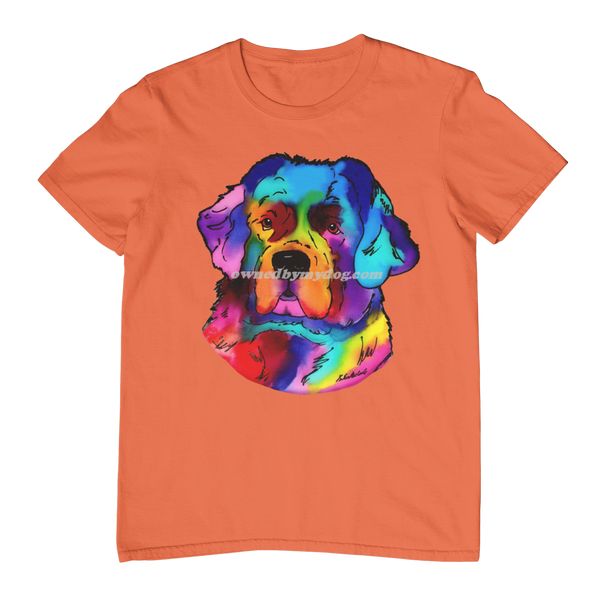 newfoundland dog shirt orange 600
